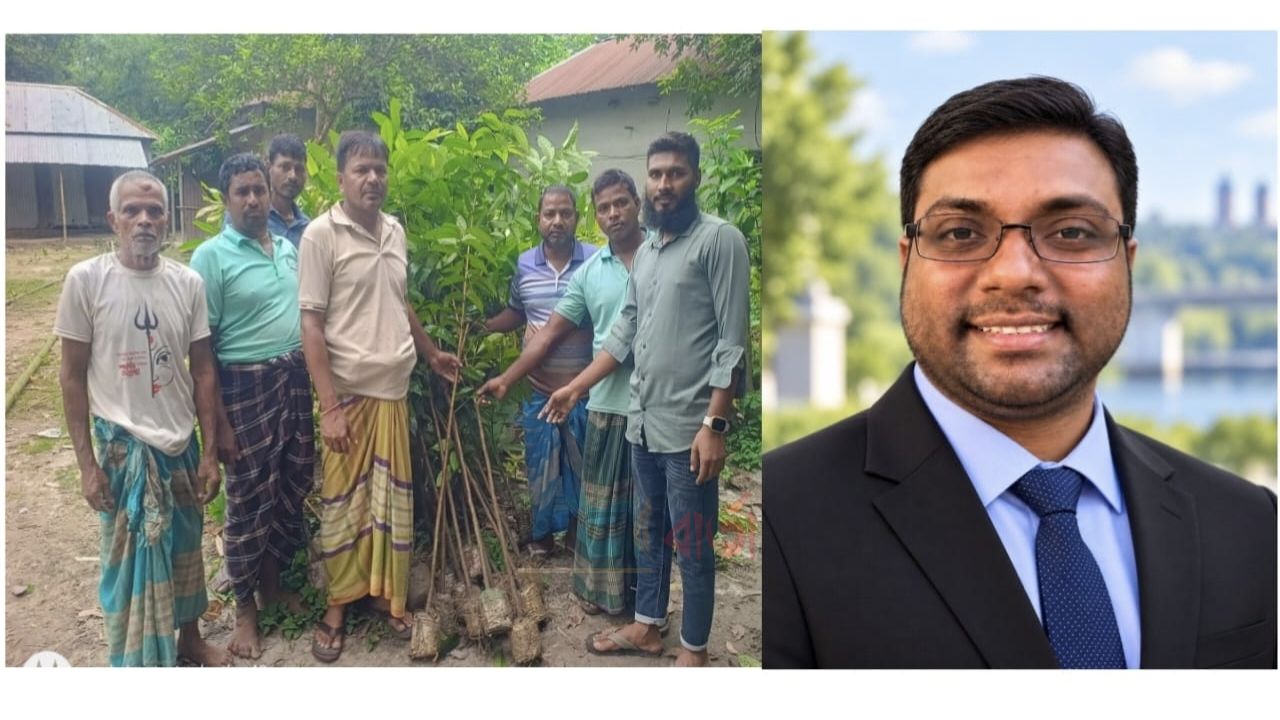 রায়গঞ্জে মসজিদ, মন্দির, স্কুল ও কবরস্থানে গাছ লাগাচ্ছেন ইঞ্জিনিয়ার সাব্বির