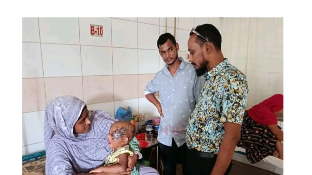 সড়ক দুর্ঘটনায় আহত নাঈমের সন্তানকে হাসপাতালে দেখতে গেলেন যুবদল নেতা রাকিব