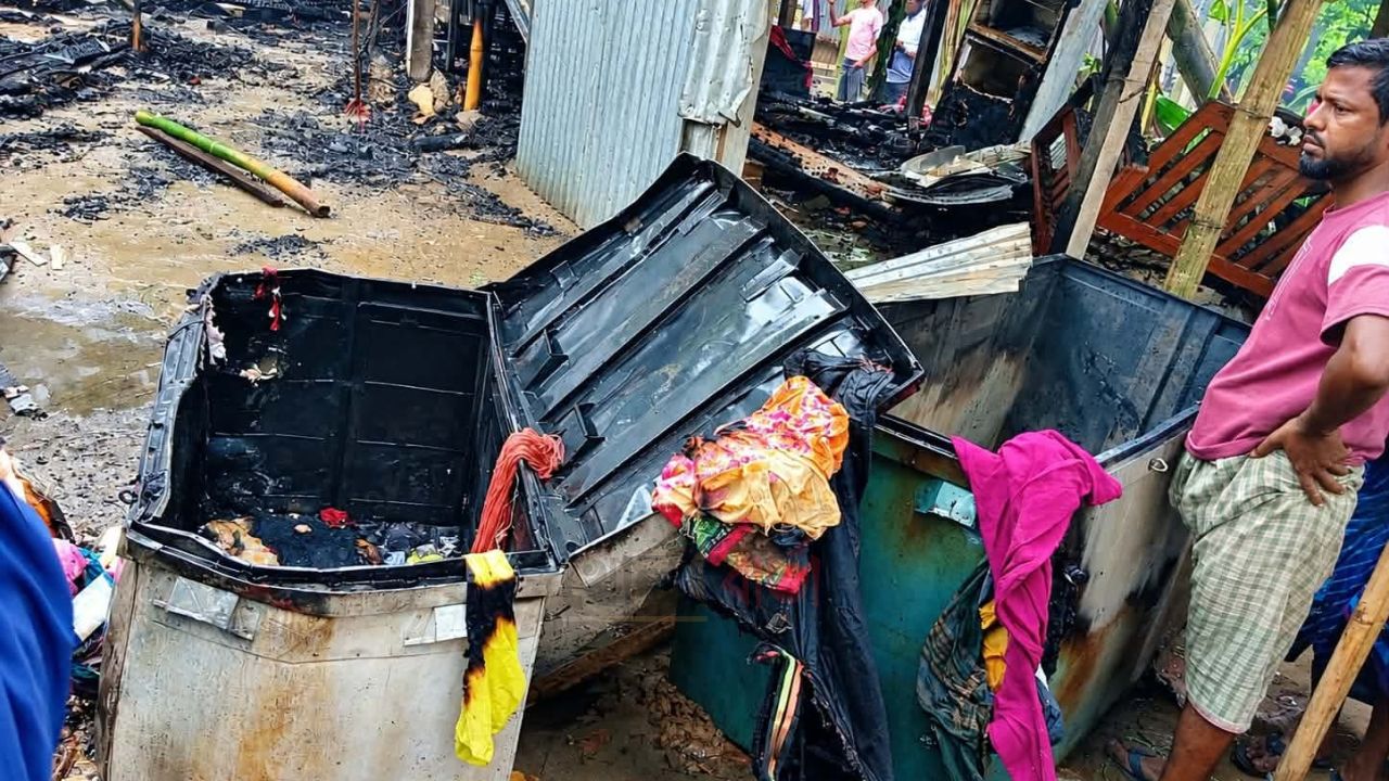 ঠাকুরগাঁওয়ের ভূল্লীতে বৈদ্যুতিক শর্ট সার্কিটে অগ্নিকাণ্ড, পুড়ল ৩ টি ঘর