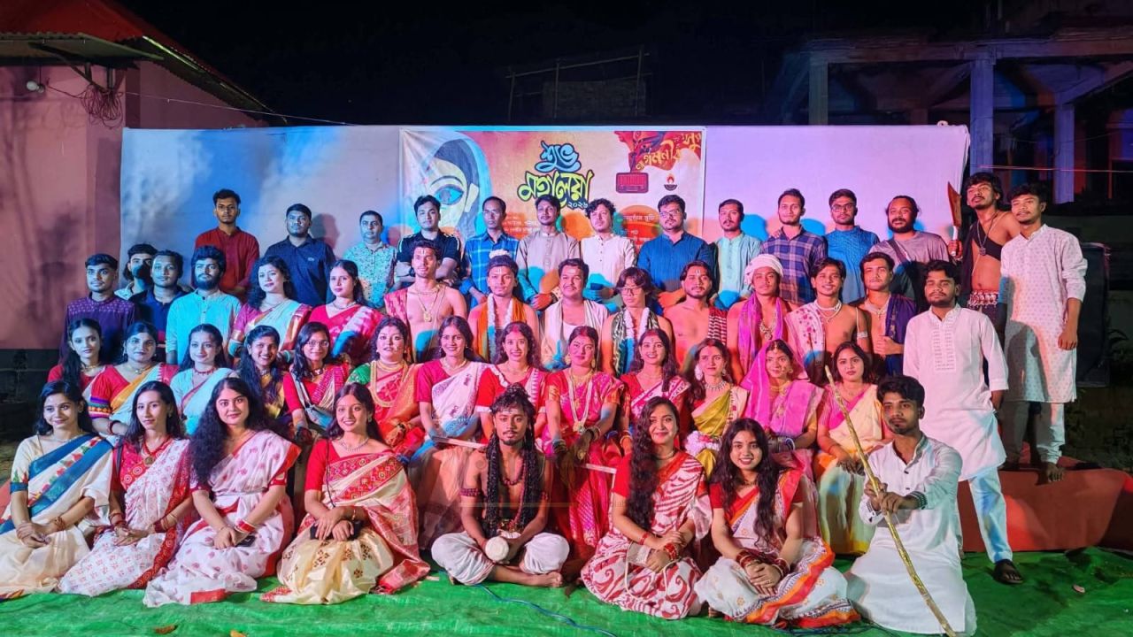 কবি কাজী নজরুল ইসলাম বিশ্ববিদ্যালয়ের কেন্দ্রীয় মন্দিরে মহালয়া উদযাপন