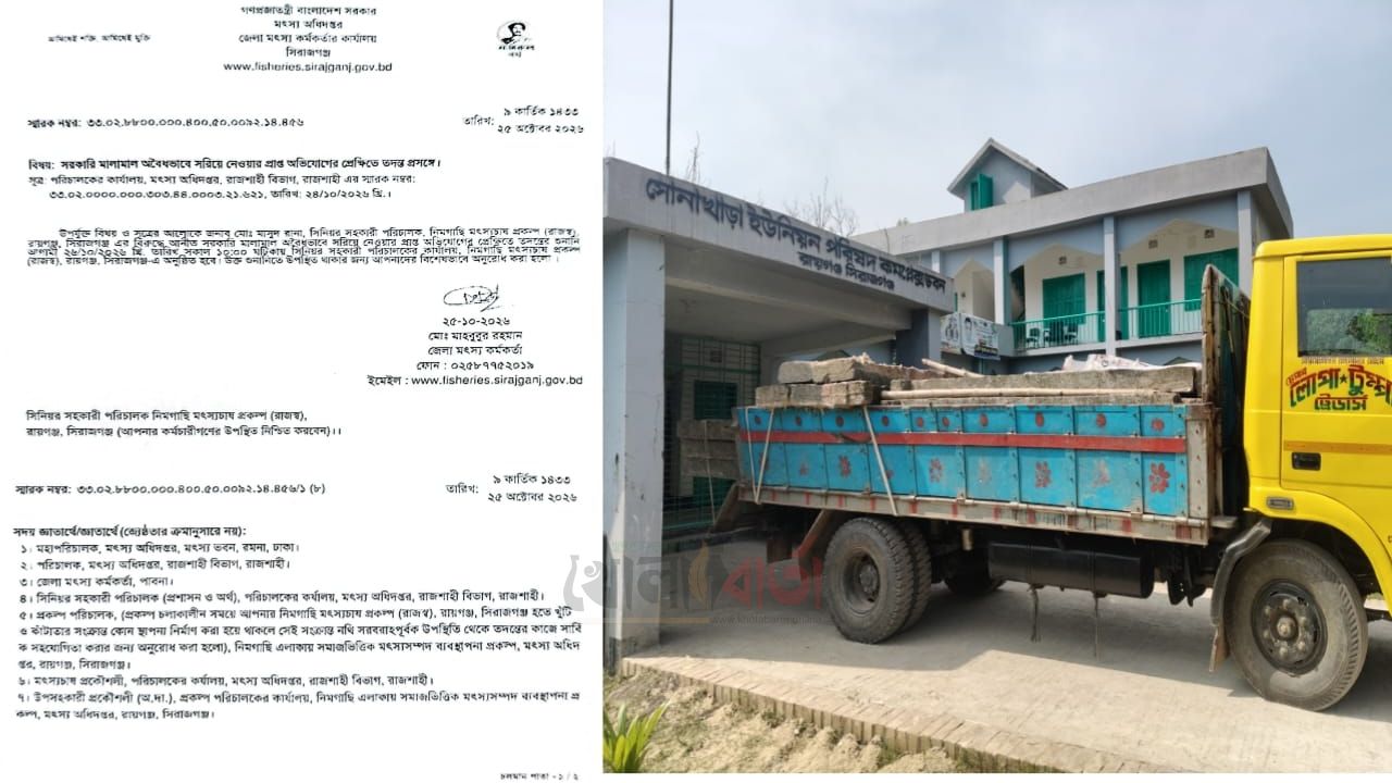 রায়গঞ্জে সরকারি প্রকল্পের খুঁটি-তার সরানোর অভিযোগ, তদন্তে মৎস্য বিভাগ